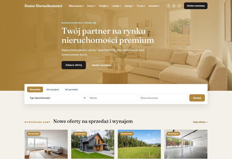 Strona biura w szablonie Premium